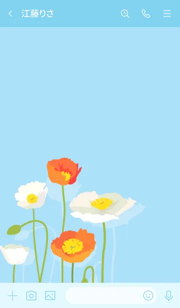 [LINE着せ替え] Everyday Flower Life_blueの画像3