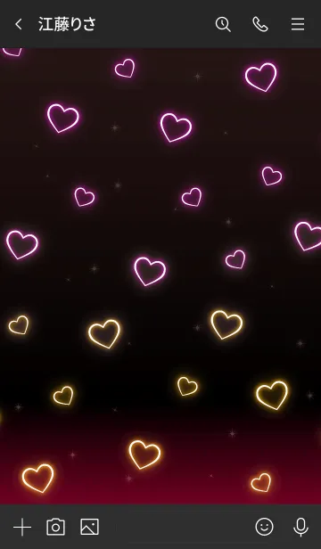 [LINE着せ替え] Glitter heart blackp reの画像3