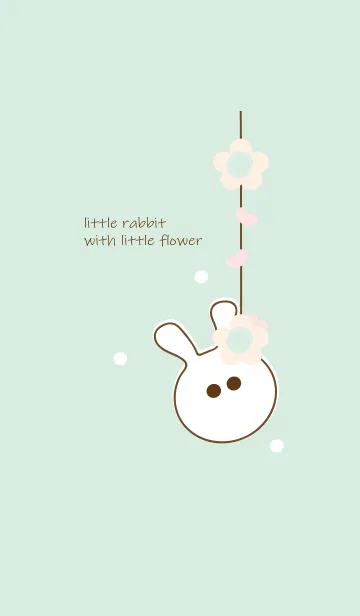 [LINE着せ替え] little rabbit with little flower 61の画像1