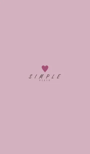 -DUSKY PINK BROWN SIMPLE HEART- 5の着せ替えメイン画像
