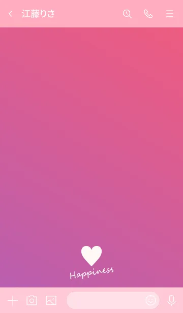 [LINE着せ替え] Small Heart *Purple+Pink*の画像3