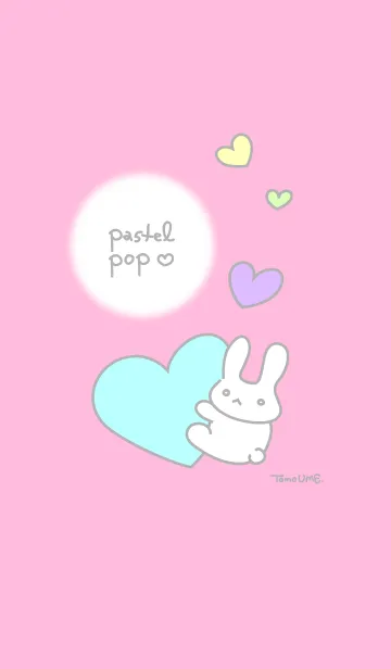 [LINE着せ替え] パステルPOPハート(ピンク)の画像1