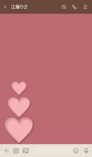 [LINE着せ替え] Simple heart plate 10.の画像3