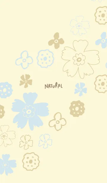 [LINE着せ替え] 手書き花 くすみイエローの画像1