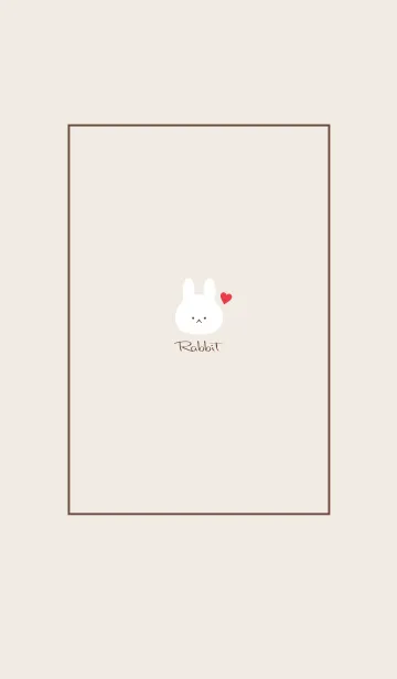 [LINE着せ替え] うさぎ -くすみベージュ- 32の画像1
