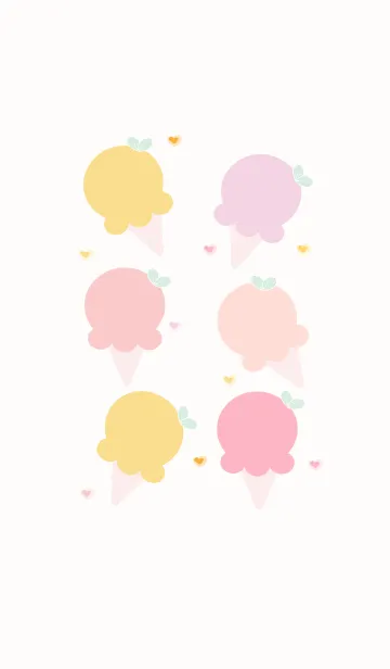 [LINE着せ替え] Cute ice-cream theme 106の画像1