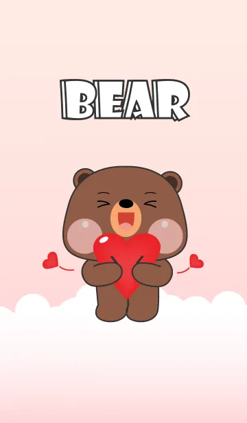 [LINE着せ替え] Bear White Love Theme (JP)の画像1