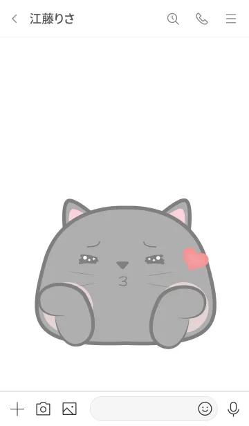 [LINE着せ替え] Simple Love U Black Cat Theme (JP)の画像3