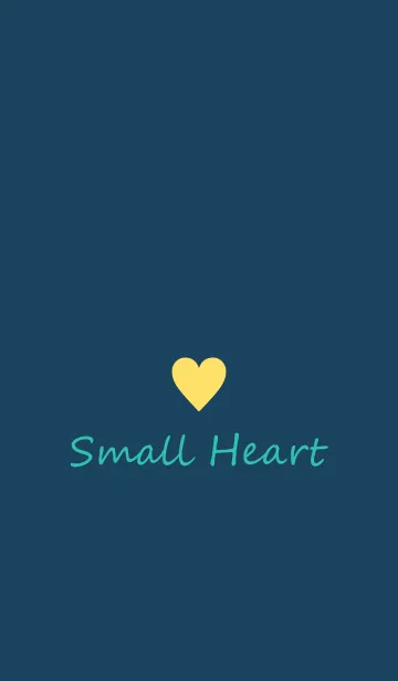 [LINE着せ替え] Small Heart *Navy+Yellow 3*の画像1