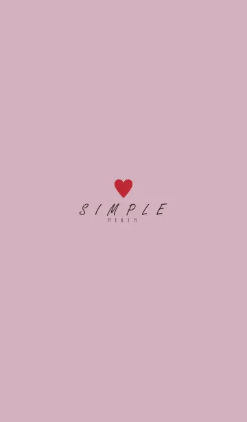 [LINE着せ替え] -DUSKY PINK BROWN SIMPLE HEART- 6の画像1