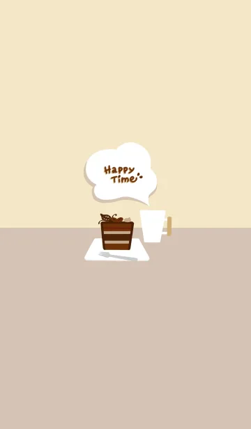 [LINE着せ替え] 幸せな時間 コーヒー＆ケーキの画像1