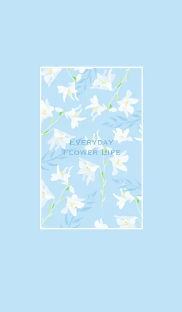 [LINE着せ替え] Everyday Flower Life_ Lily_blueの画像1