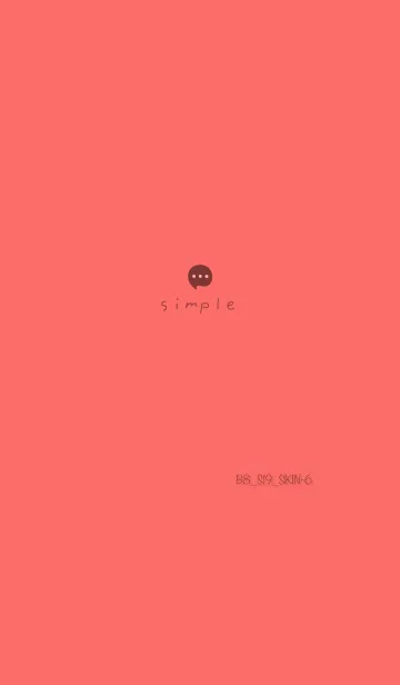 [LINE着せ替え] シンプルB8 S19 レッド1-6の画像1