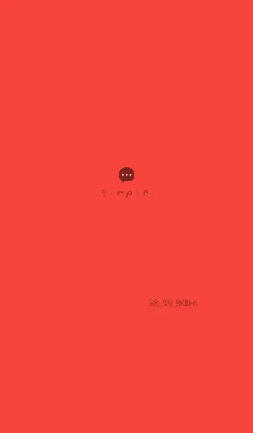 [LINE着せ替え] シンプルB8 S19 レッド3-6の画像1