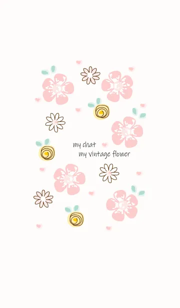 [LINE着せ替え] My chat my vintage flower 41の画像1
