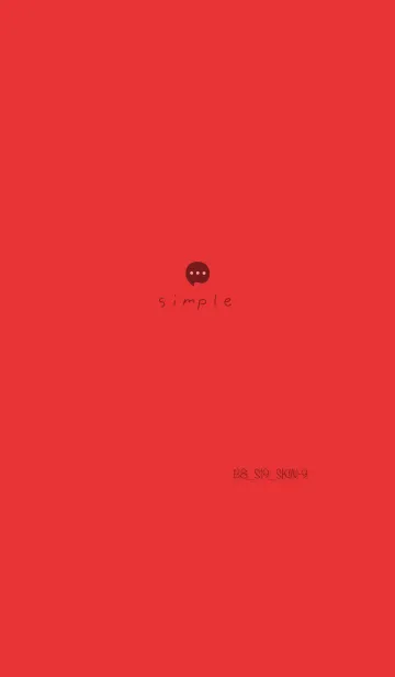 [LINE着せ替え] シンプルB8 S19 レッド4-9の画像1