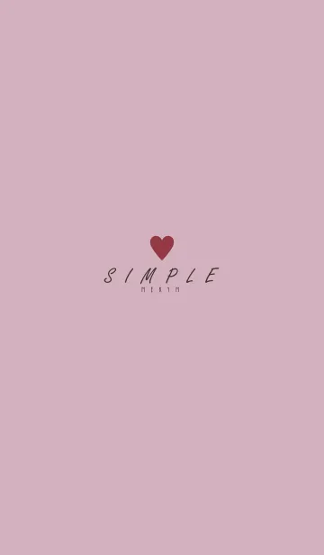 [LINE着せ替え] -DUSKY PINK BROWN SIMPLE HEART- 7の画像1