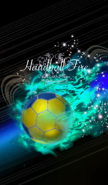 [LINE着せ替え] ハンドボール 〜Handball Fire〜Blueの画像1