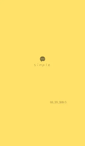 [LINE着せ替え] シンプルB8 S19 イエロー4-3の画像1