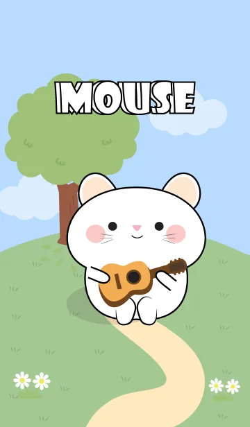 [LINE着せ替え] Love Emotions White Mouse Theme (JP)の画像1
