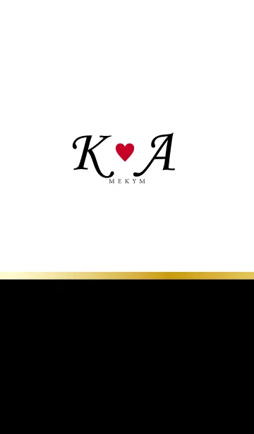 [LINE着せ替え] Love Initial K&A イニシャルの画像1