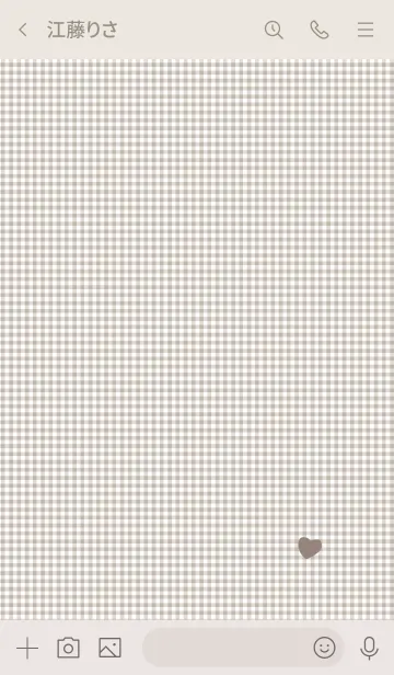 [LINE着せ替え] 大人かわいいチェック。ハート。の画像3