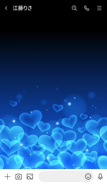 [LINE着せ替え] PRUSSIAN BLUE HEARTの画像3