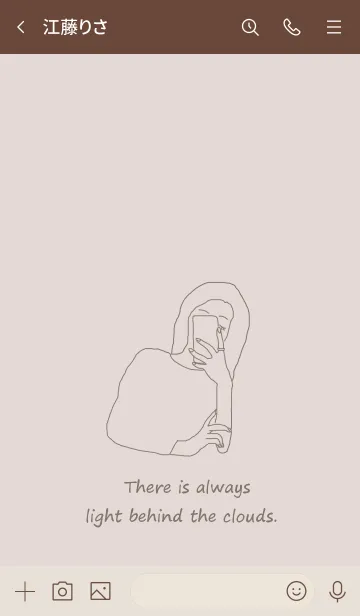 [LINE着せ替え] selfie girl /kusumi beigeの画像3