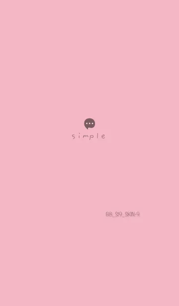 [LINE着せ替え] シンプルB8 S19 ピンク5-9の画像1