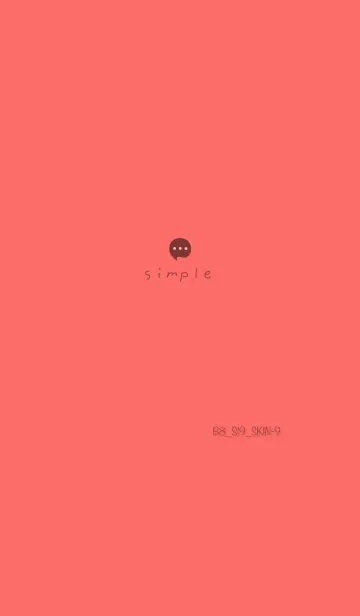 [LINE着せ替え] シンプルB8 S19 レッド1-9の画像1