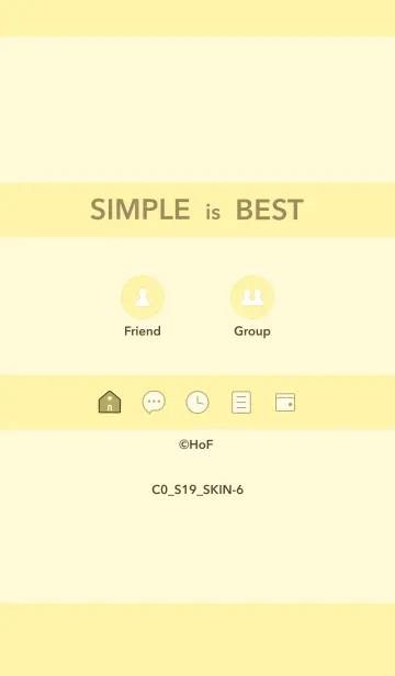 [LINE着せ替え] シンプルC0 S19 イエロー5-6の画像1
