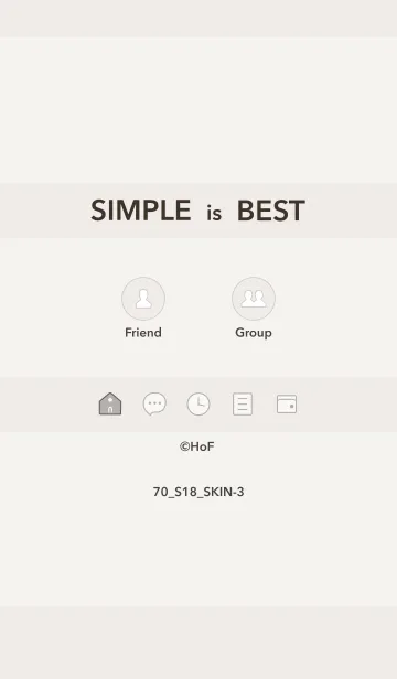 [LINE着せ替え] シンプル70 S18 ブラウン3-3の画像1