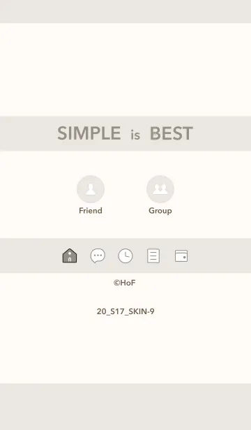 [LINE着せ替え] シンプル20 S17 ベージュ1-9の画像1