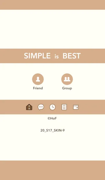 [LINE着せ替え] シンプル20 S17 ベージュ2-9の画像1