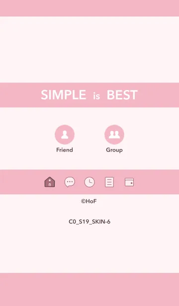 [LINE着せ替え] シンプルC0 S19 ピンク5-6の画像1