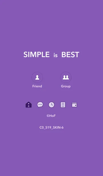 [LINE着せ替え] シンプルC0 S19 パープル1-6の画像1