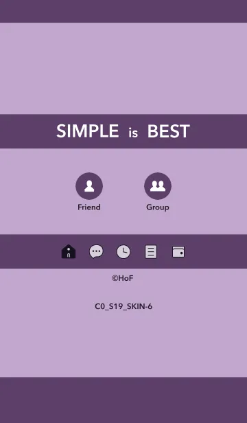 [LINE着せ替え] シンプルC0 S19 パープル5-6の画像1