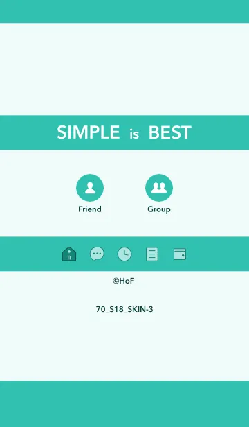 [LINE着せ替え] シンプル70 S18 グリーン8-3の画像1