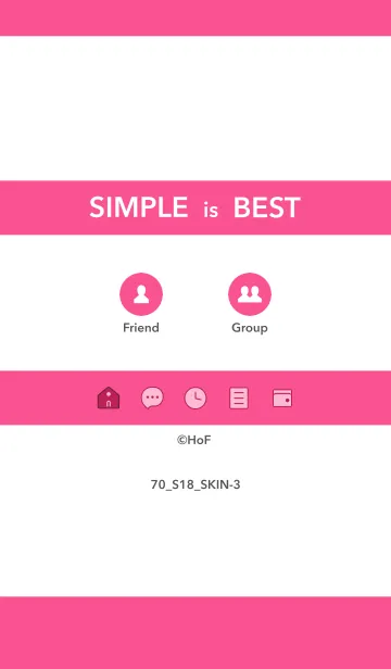 [LINE着せ替え] シンプル70 S18 ピンク1-3の画像1