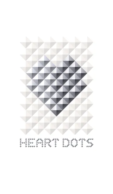 [LINE着せ替え] ハート・ドットのテーマ (SILVER)の画像1