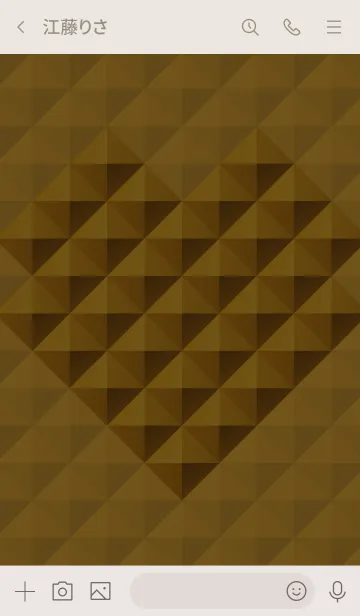 [LINE着せ替え] ハート・ドットのテーマ (GOLD)の画像3