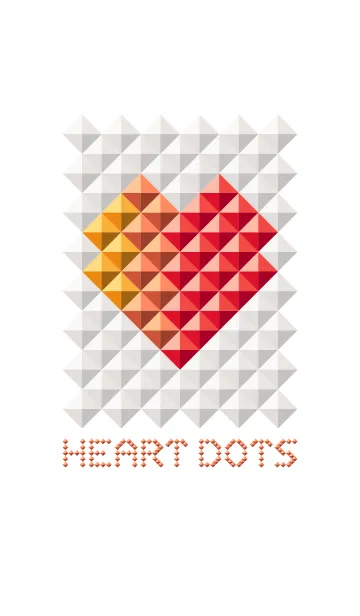 [LINE着せ替え] ハート・ドットのテーマ (RED)の画像1