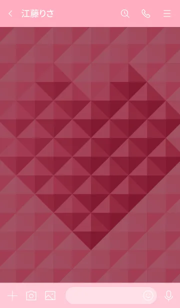 [LINE着せ替え] ハート・ドットのテーマ (RED)の画像3