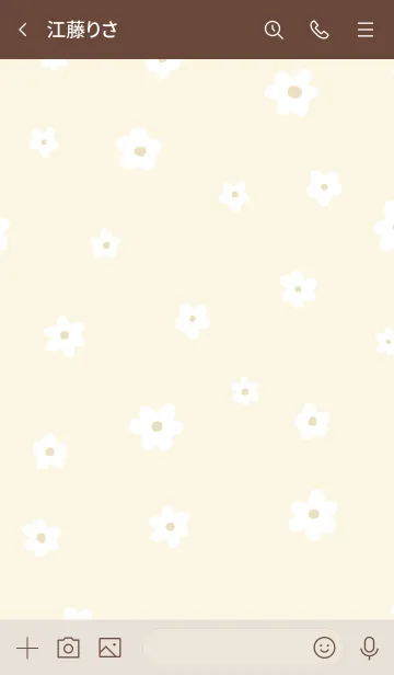 [LINE着せ替え] flower pattern / dusty beigeの画像3