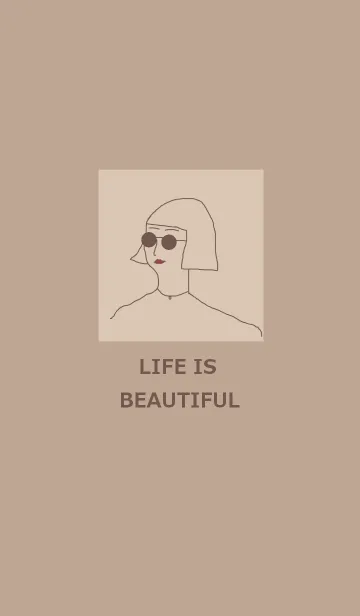 [LINE着せ替え] LIFE IS BEAUTIFUL =mocha beige=の画像1