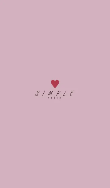 [LINE着せ替え] -DUSKY PINK BROWN SIMPLE HEART- 8の画像1