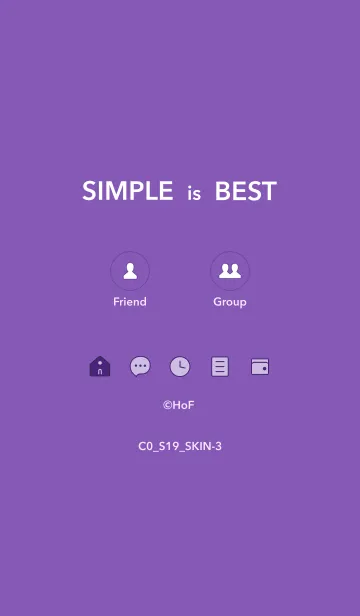 [LINE着せ替え] シンプルC0 S19 パープル1-3の画像1
