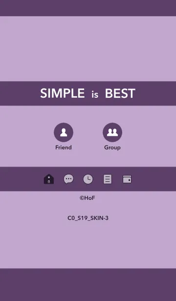 [LINE着せ替え] シンプルC0 S19 パープル5-3の画像1