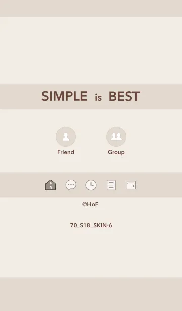 [LINE着せ替え] シンプル70 S18 ブラウン2-6の画像1