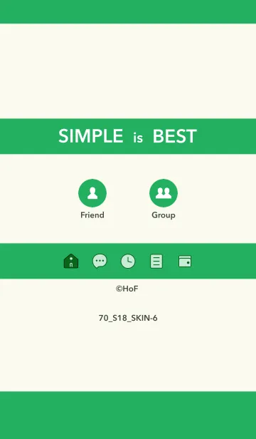 [LINE着せ替え] シンプル70 S18 グリーン1-6の画像1